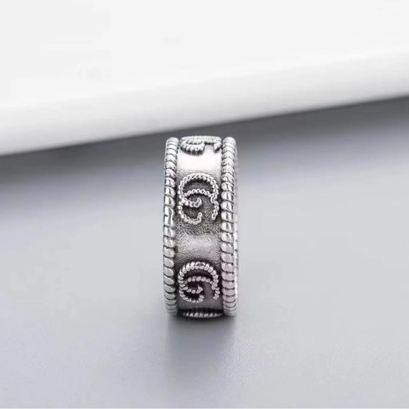 🎄 SALE! Authentic Gucci Double G Sterling Silver Ring - Picture 3 of 4